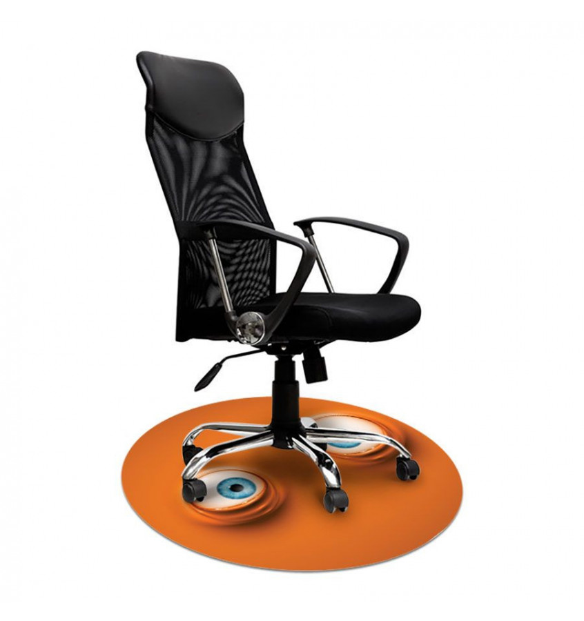 Elastyczna mata pod krzesło fotel z grafiką 045 - śr. 100cm gr. 22mm