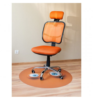 Elastyczna mata pod krzesło fotel z grafiką 045 - śr. 100cm gr. 22mm