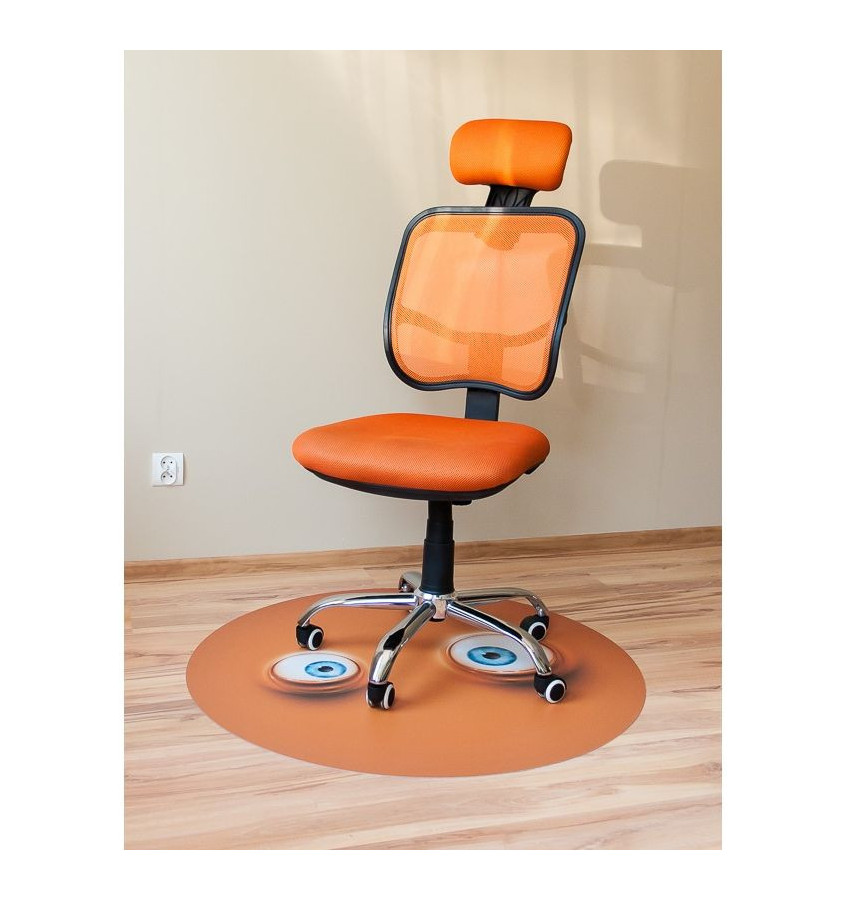 Elastyczna mata pod krzesło fotel z grafiką 045 - śr. 100cm gr. 22mm