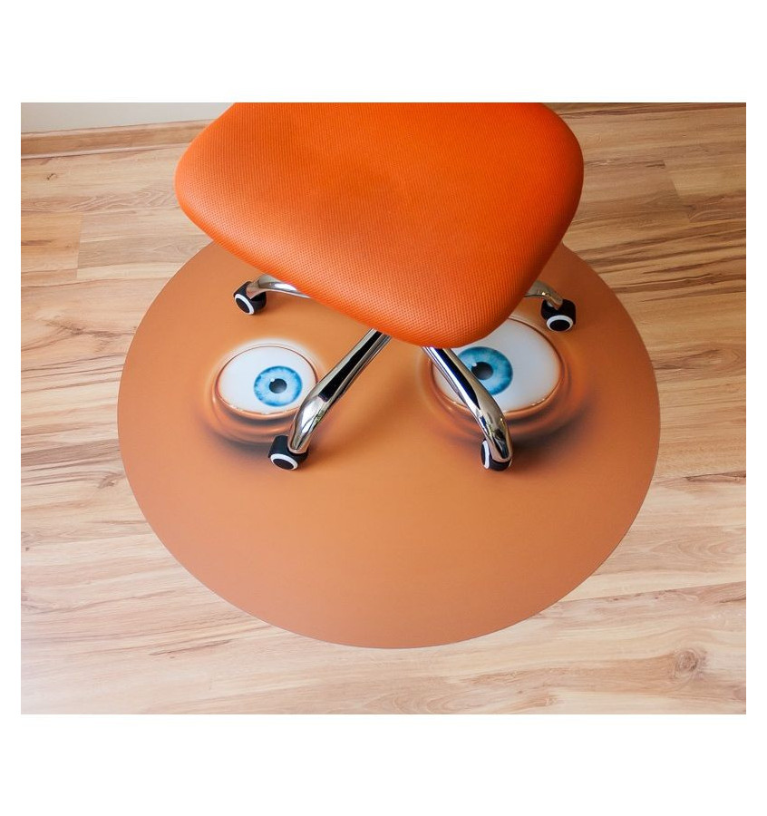 Elastyczna mata pod krzesło fotel z grafiką 045 - śr. 100cm gr. 22mm