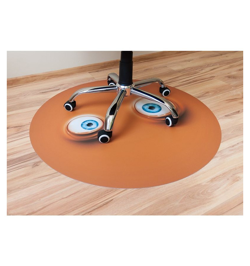 Elastyczna mata pod krzesło fotel z grafiką 045 - śr. 100cm gr. 22mm