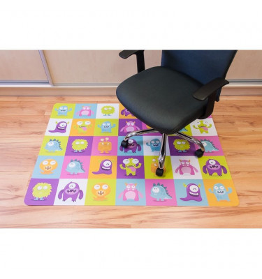 Elastyczna mata ochronna podkładka pod krzesło na kółkach 80x120cm gr. 22mm z grafiką 044 - STWORKI