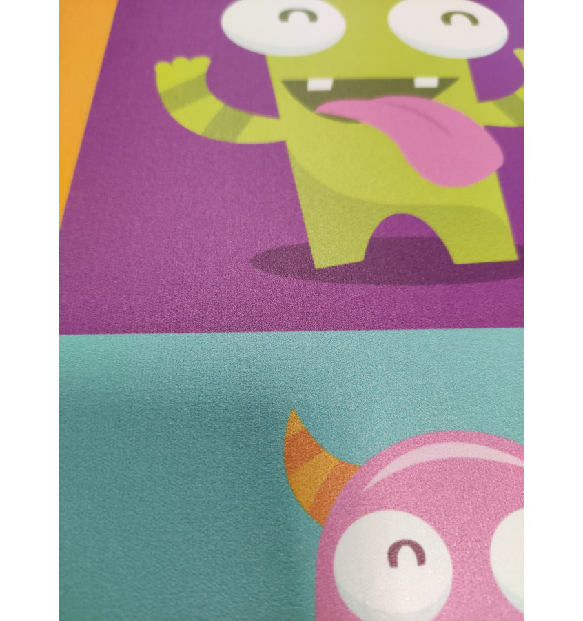 Elastyczna mata ochronna podkładka pod krzesło na kółkach 80x120cm gr. 22mm z grafiką 044 - STWORKI