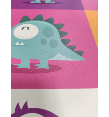 Elastyczna mata ochronna pod krzesło obrotowe z grafiką 044 - śr. 100cm gr. 22mm