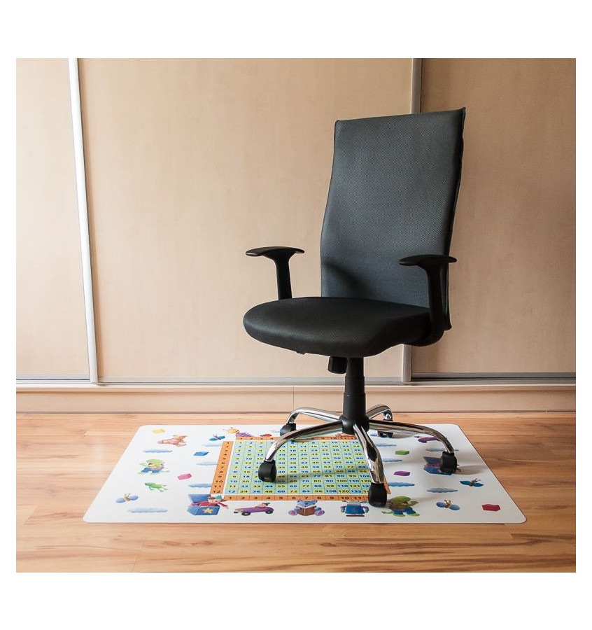 Elastyczna mata ochronna pod fotel obrotowy 80x120cm gr. 22mm z grafiką 043 - TABLICZKA MNOŻENIA