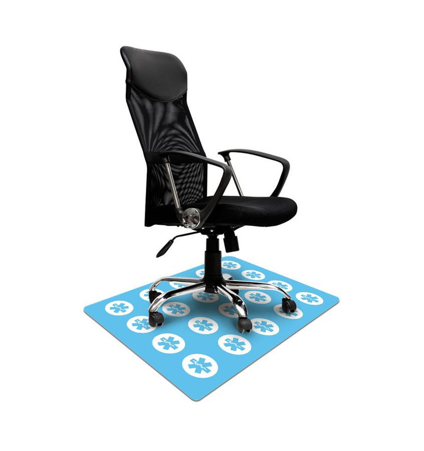 Elastyczna mata ochronna pod krzesła biurowe 80x120cm gr. 22mm ze wzorem MEDYCZNYM 041