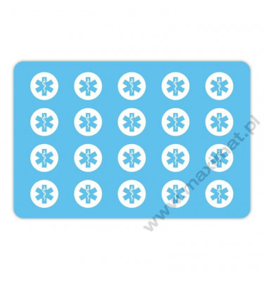 Elastyczna mata ochronna pod krzesła biurowe 80x120cm gr. 22mm ze wzorem MEDYCZNYM 041