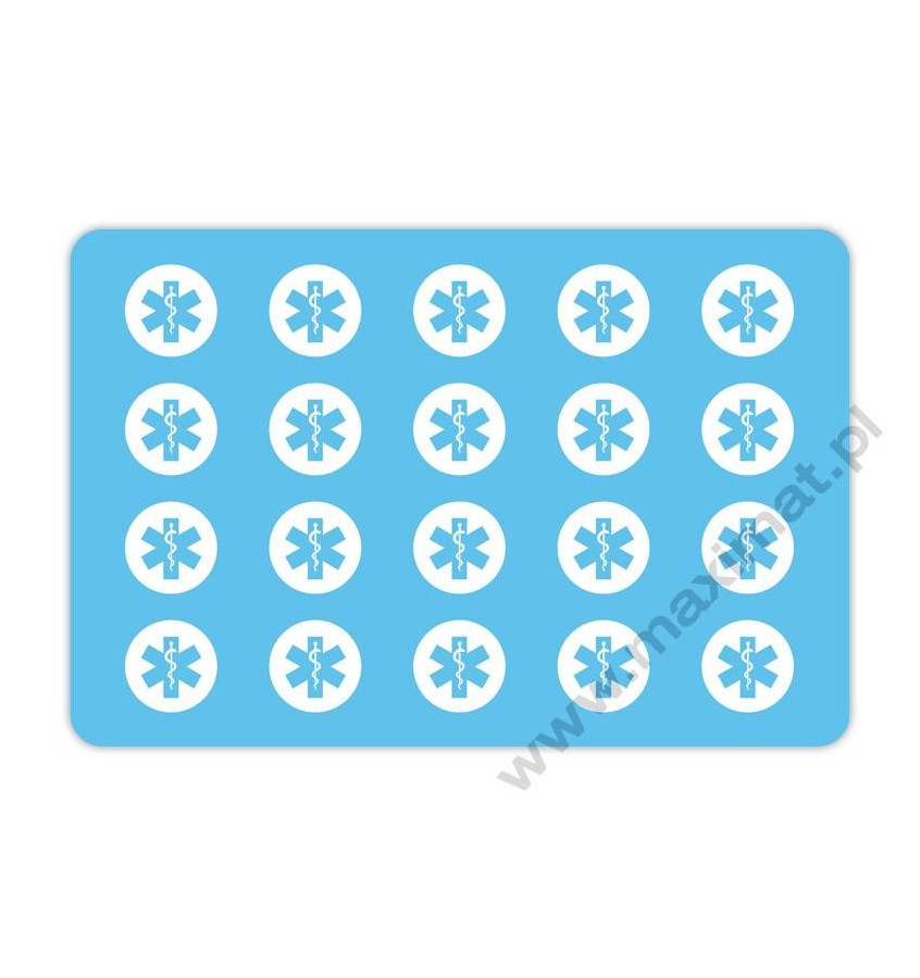 Elastyczna mata ochronna pod krzesła biurowe 80x120cm gr. 22mm ze wzorem MEDYCZNYM 041