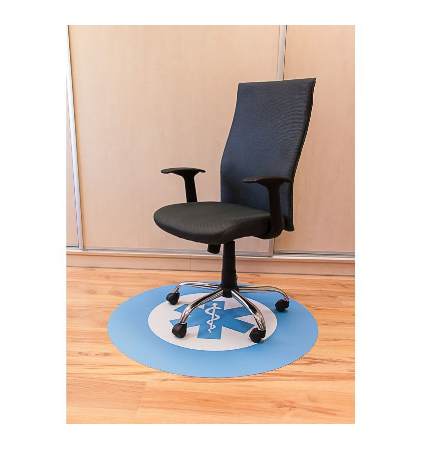 Elastyczna mata pod fotel biurowy z grafiką 041 - okrągła 100cm gr. 22mm