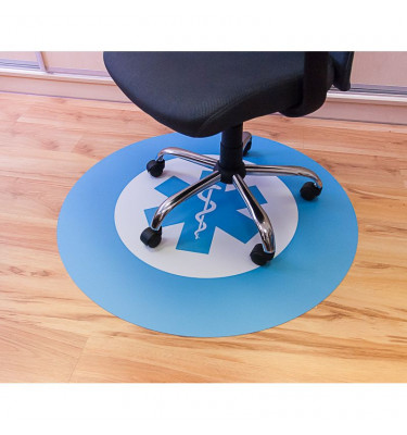 Elastyczna mata pod fotel biurowy z grafiką 041 - okrągła 100cm gr. 22mm