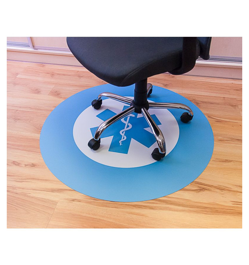 Elastyczna mata pod fotel biurowy z grafiką 041 - okrągła 100cm gr. 22mm