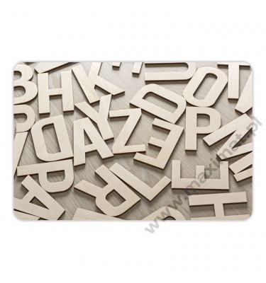 Elastyczna podkładka ochronna pod krzesło 120x180cm gr. 22mm ze wzorem 040 - LITERY 3D 