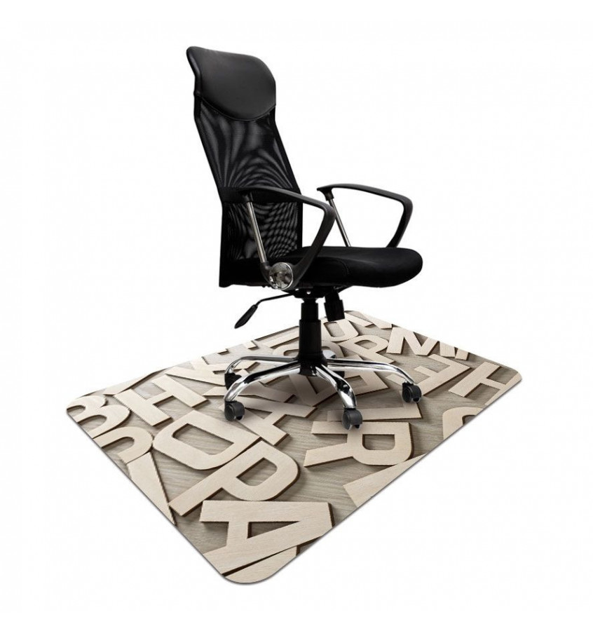 Elastyczna podkładka ochronna pod krzesło 120x180cm gr. 22mm ze wzorem 040 - LITERY 3D 