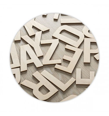 Elastyczna mata okrągła 100cm pod krzesło biurowe gr. 22mm wzór 040 -  LITERY 3D