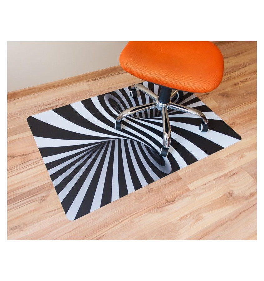 Elastyczna mata ochronna pod krzesło biurowe 80x120cm  gr. 22mm wzór 039 - OP-ART