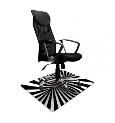 Elastyczna mata ochronna pod krzesło biurowe 80x120cm  gr. 22mm wzór 039 - OP-ART