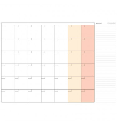 Planer ścienny miesięczny uniwersalny 59x84 cm suchościeralny A1