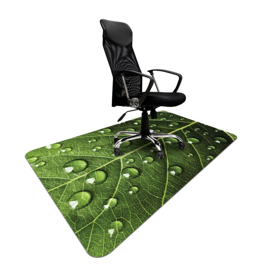 Elastyczna podkładka ochronna pod krzesło 120x180cm gr. 22mm grafika 031 - LIŚĆ MAKRO