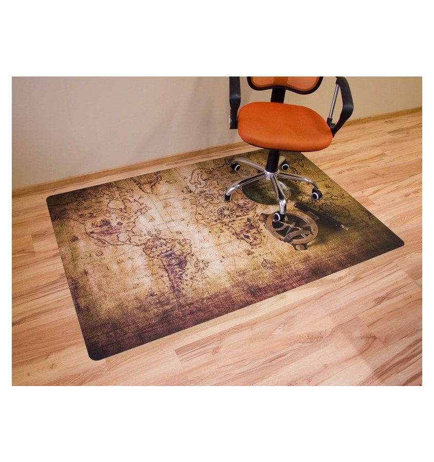 Elastyczna podkładka ochronna pod krzesło 120x180cm gr. 22mm wzór 029 - STARA MAPA