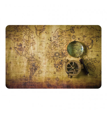 Elastyczna mata ochronna pod fotel na kółkach 80x120cm gr. 22mm wzór 029 - STARA MAPA