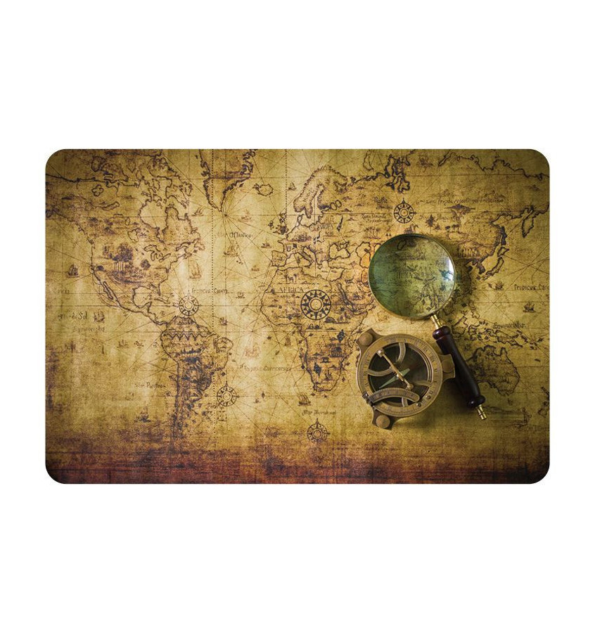 Elastyczna mata ochronna pod fotel na kółkach 80x120cm gr. 22mm wzór 029 - STARA MAPA