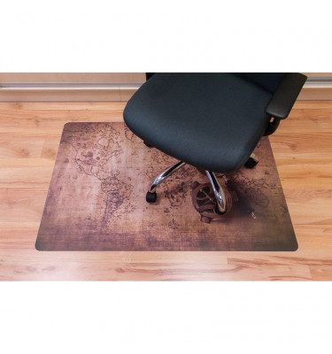 Elastyczna mata ochronna pod fotel na kółkach 80x120cm gr. 22mm wzór 029 - STARA MAPA