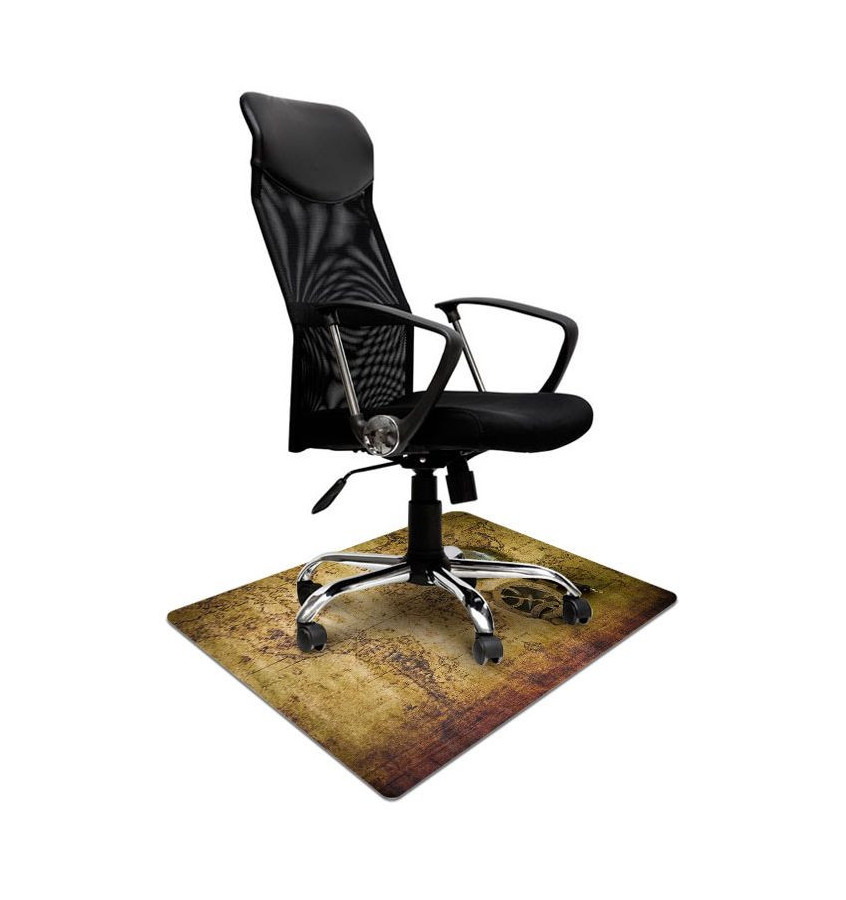 Elastyczna mata ochronna pod fotel na kółkach 80x120cm gr. 22mm wzór 029 - STARA MAPA