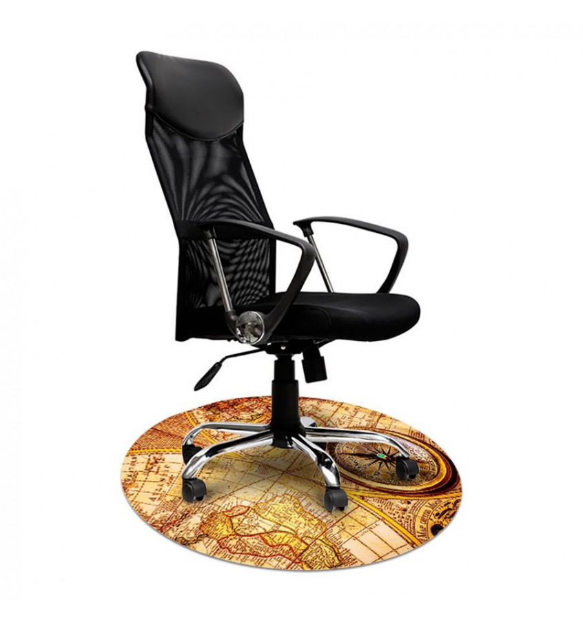 Elastyczna mata ochronna pod krzesło na kółkach z grafiką 028 - okrągła 100cm gr. 22mm