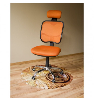 Elastyczna mata ochronna pod krzesło na kółkach z grafiką 028 - okrągła 100cm gr. 22mm