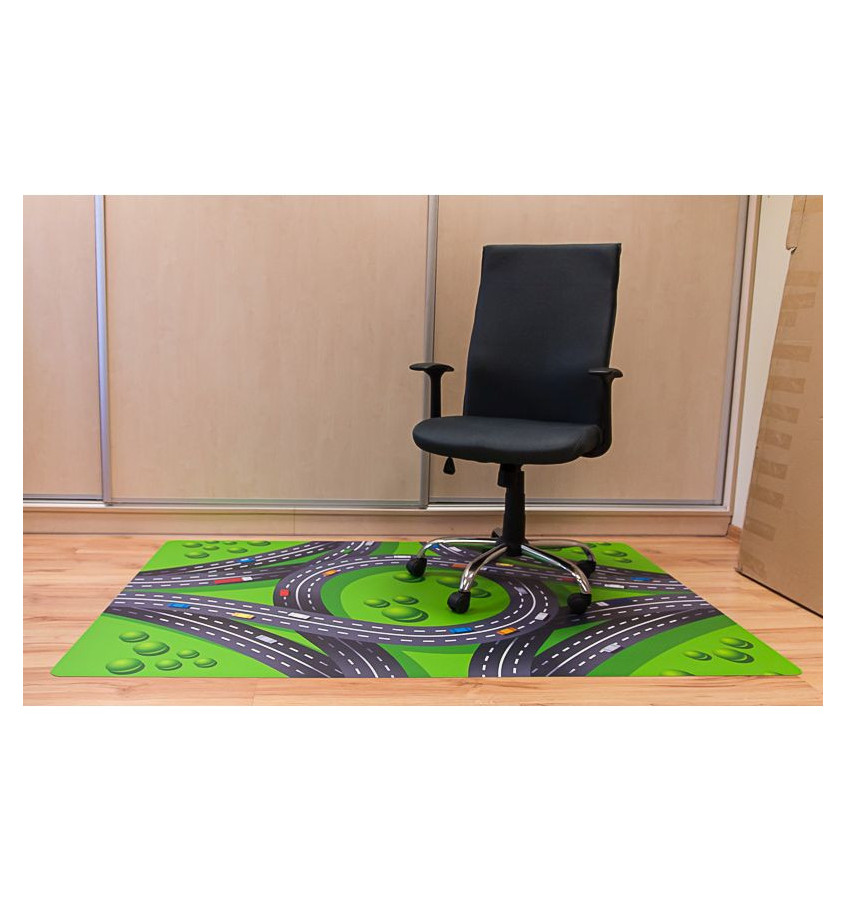 Elastyczna mata do pokoju dziecka pod krzesło 120x180cm - gr. 22mm wzór 022 - AUTOSTRADA 2