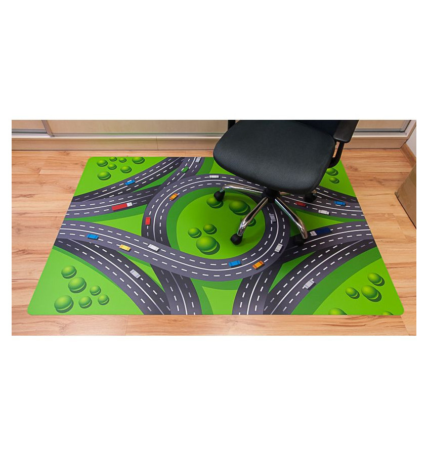 Elastyczna mata do pokoju dziecka pod krzesło 120x180cm - gr. 22mm wzór 022 - AUTOSTRADA 2