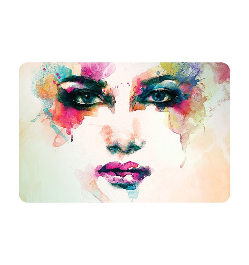 Elastyczna mata ochronna pod krzesło 80x120cm gr. 22mm grafika 020 - AKWARELOWA TWARZ