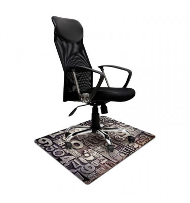 Elastyczna mata ochronna podłogowa 80x120cm gr. 22mm z nadrukiem 019 -  LITERY