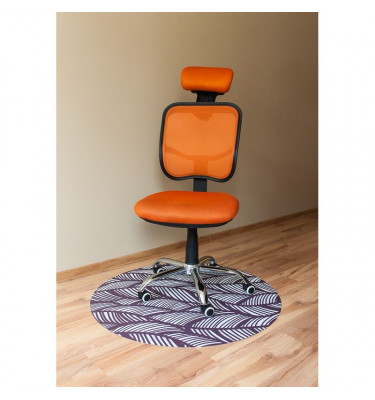 Elastyczna mata podłogowa pod krzesło z grafiką 018 - okrągła 100cm gr 22mm