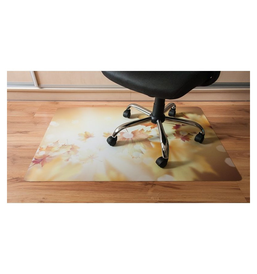 Elastyczna mata ochronna pod krzesło 80x120cm gr. 22mm ze wzorem 017 - JESIEŃ
