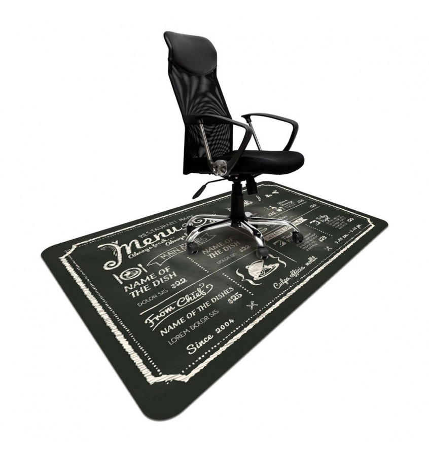 Elastyczna podkładka na podłogę pod krzesło 120x180cm gr. 22mm nadruk 015 - MENU