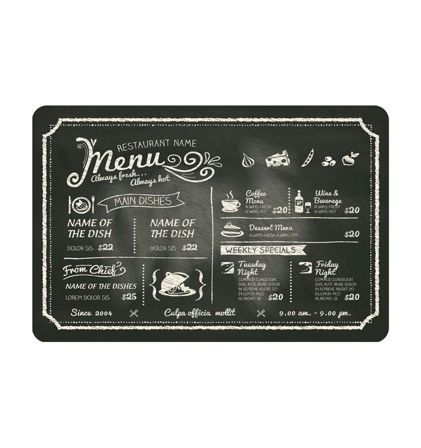 Elastyczna mata ochronna pod krzesło biurowe 80x120cm gr. 22mm wzór 015 - MENU