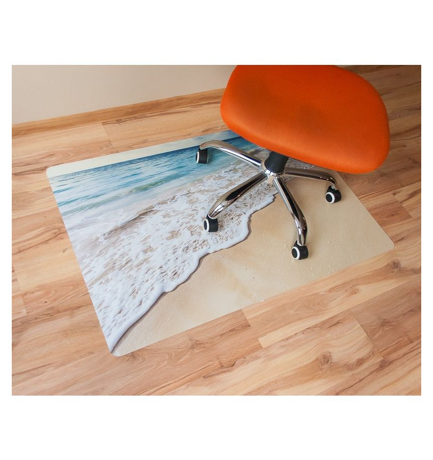 Elastyczna mata ochronna pod krzesło 80x120cm gr. 22mm wzór 012 - MORZE