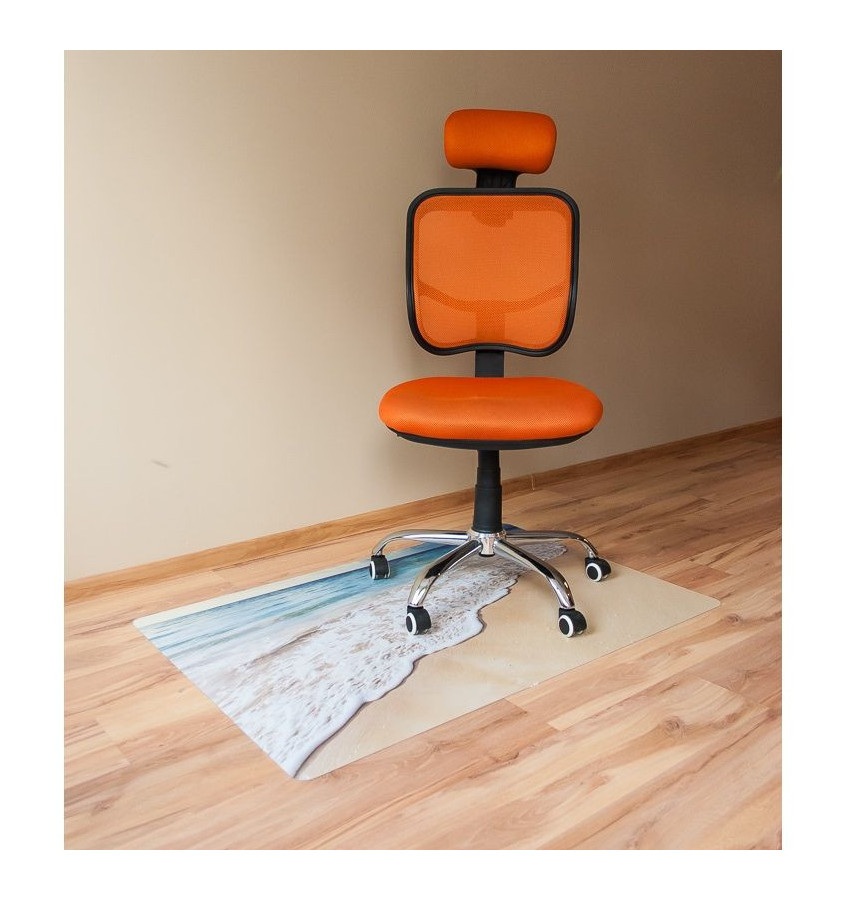 Elastyczna mata ochronna pod krzesło 80x120cm gr. 22mm wzór 012 - MORZE