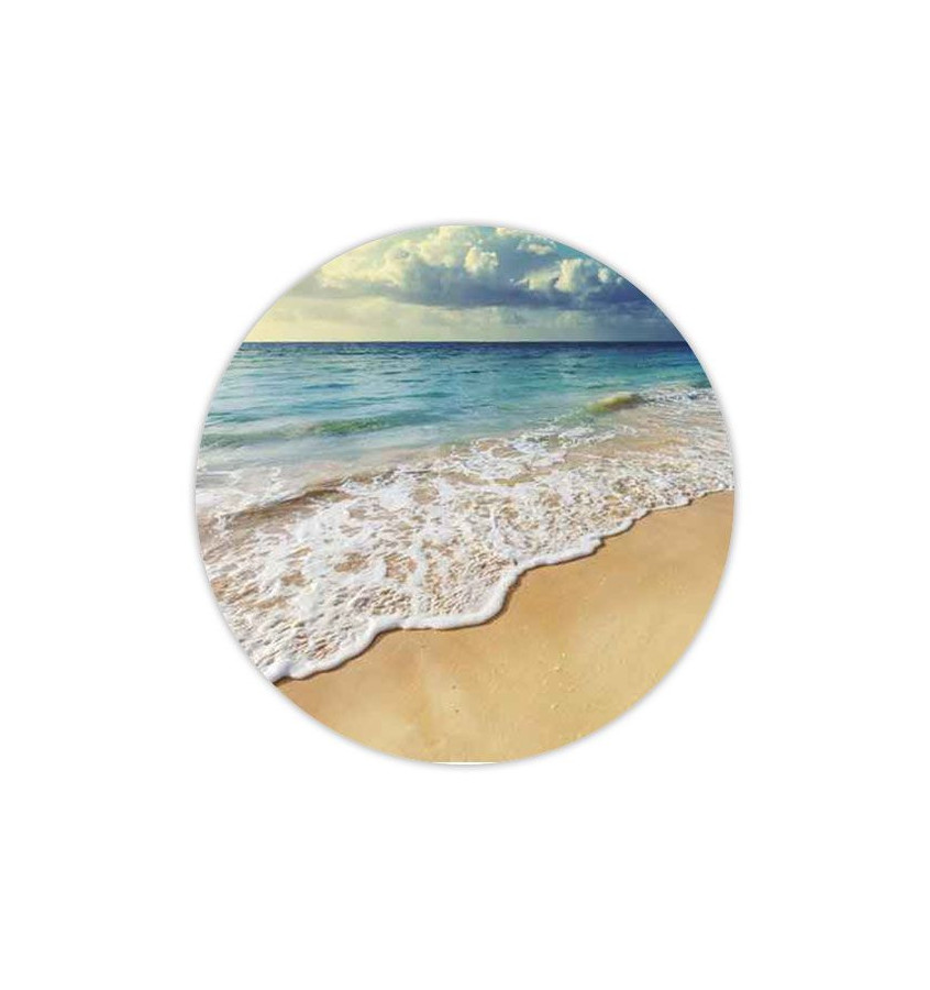 Elastyczna mata 100 cm ochronna podłogowa z grafiką 012 - MORZE okrągła gr. 22mm