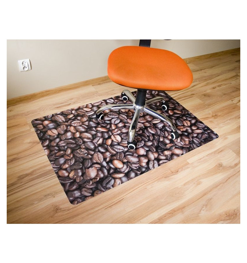 Mata elastyczna pod fotel obrotowy 100x140cm  gr. 22mm wzór 009 - KAWA