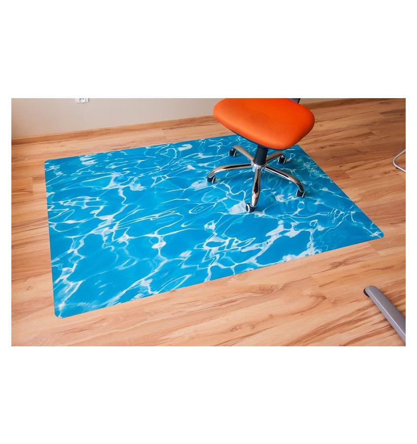 Elastyczna podkładka pod krzesło 120x180cm - gr. 22mm ze wzorem 008 - WODA 