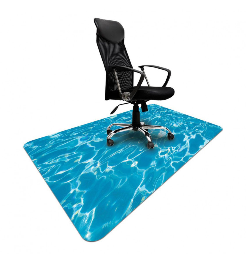 Elastyczna podkładka pod krzesło 120x180cm - gr. 22mm ze wzorem 008 - WODA 