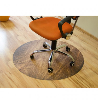 Elastyczna mata 100cm pod krzesło gr. 22mm z grafiką 005 - 'DREWNO