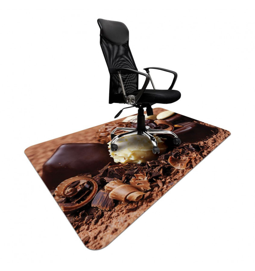 Elastyczne maty ochronne pod krzesło 120x180cm gr. 22mm wzór 004 - CZEKOLADA 