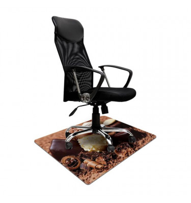 Elastyczna mata pod krzesło 80x120cm gr. 22 mm ze wzorem 004 - CZEKOLADA