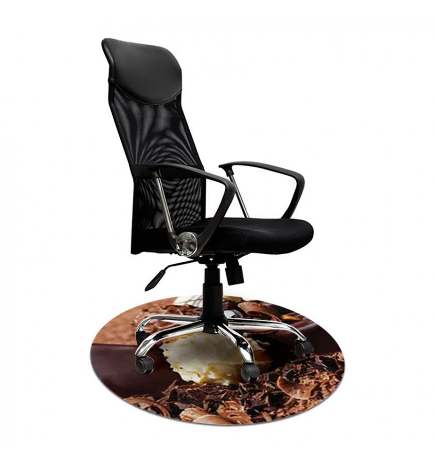 Elastyczna mata 100cm pod krzesła gr. 22mm wzór 004 - CZEKOLADA