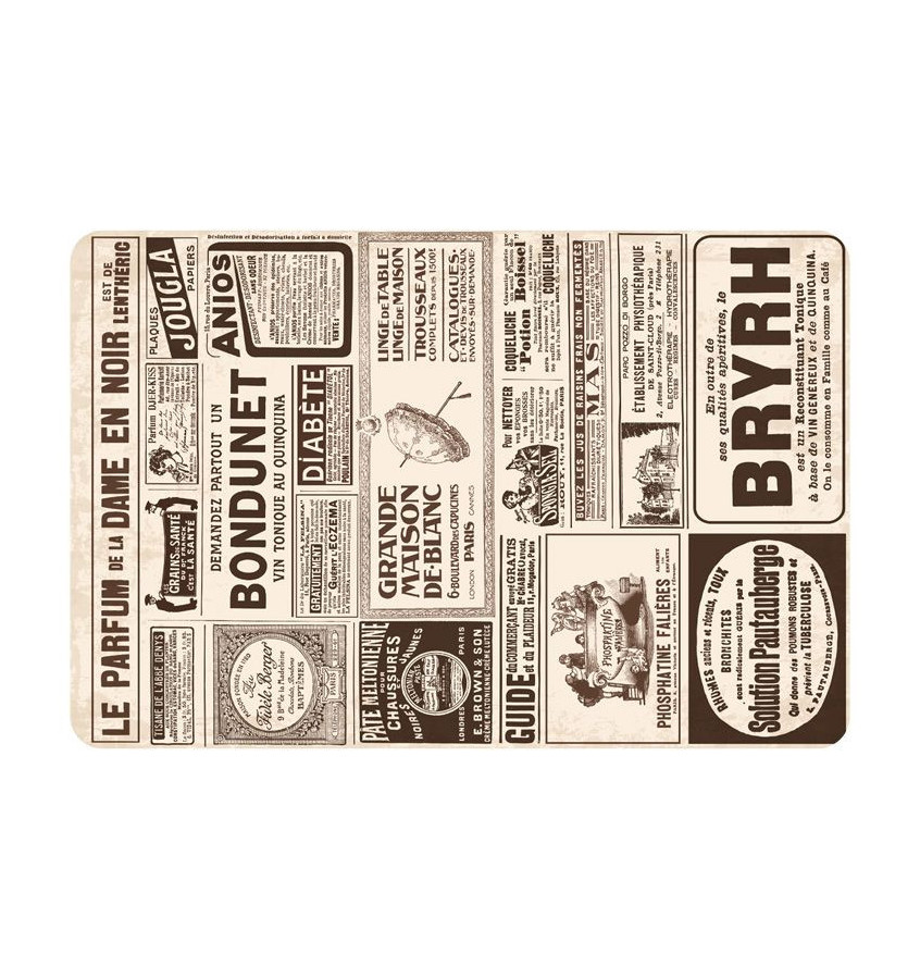 Elastyczna mata ochronna podłogowa 80x120cm - gr. 22mm z grafiką 002 - STRONA GAZETY