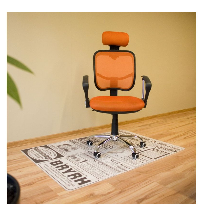 Elastyczna mata ochronna podłogowa 80x120cm - gr. 22mm z grafiką 002 - STRONA GAZETY