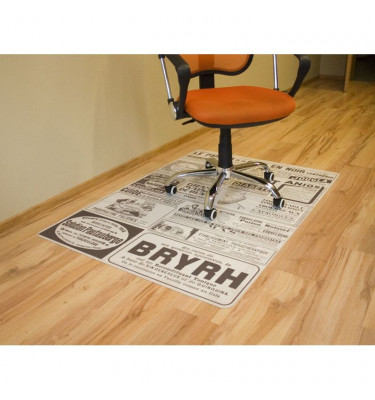 Elastyczna mata ochronna podłogowa 80x120cm - gr. 22mm z grafiką 002 - STRONA GAZETY